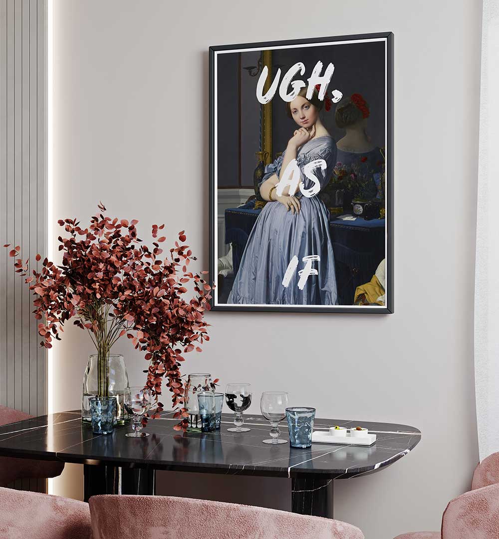 UGH AS IF WHITE , ALTERED ART PRINTS
