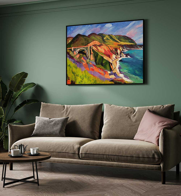 ROUTE ONE BRIDGE , LANDSCAPE PAINTINGS
