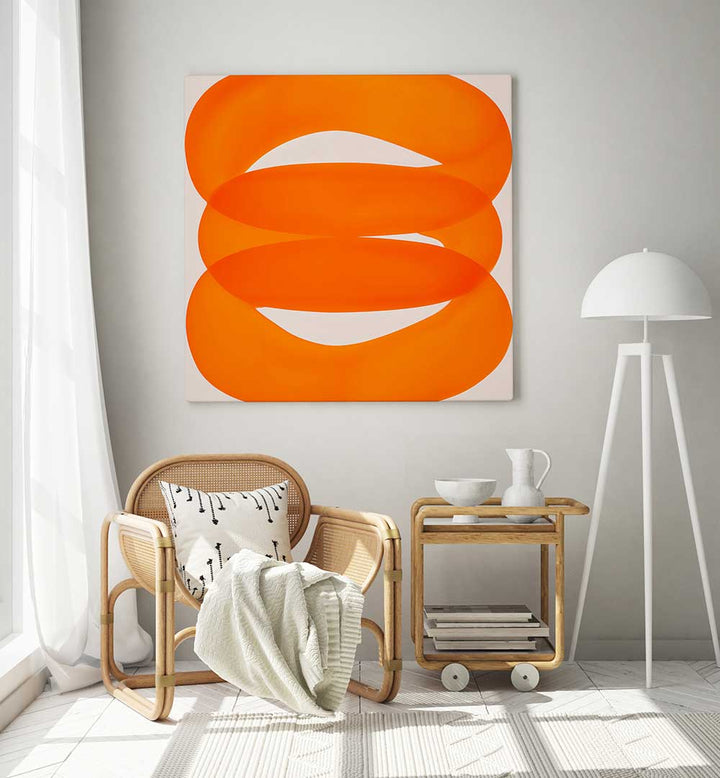 ORANGE III , LINE ART PAINTINGS