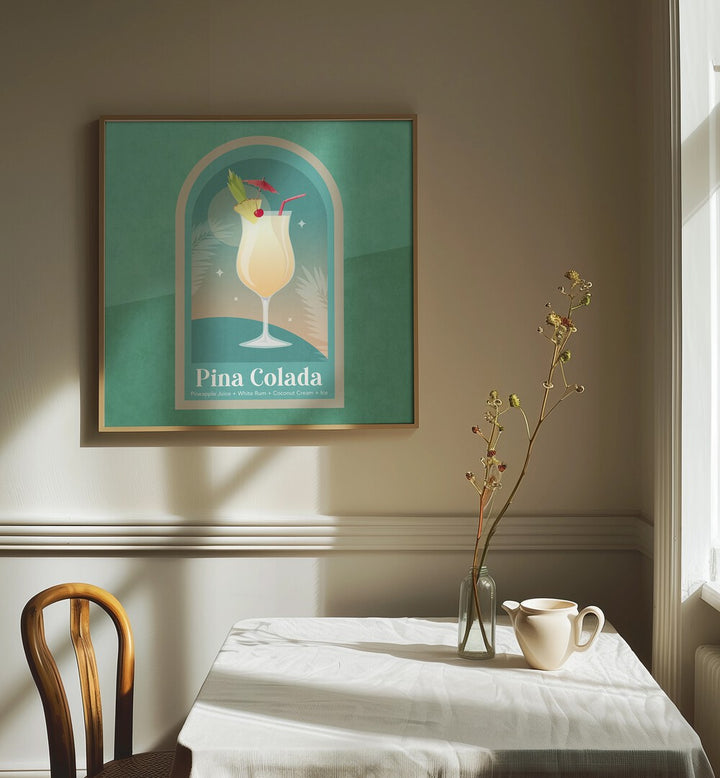 Elevate your decor with KOKTEYL PINA COLADA, BAR art by Emel Tunaboylu, perfect for any stylish space.