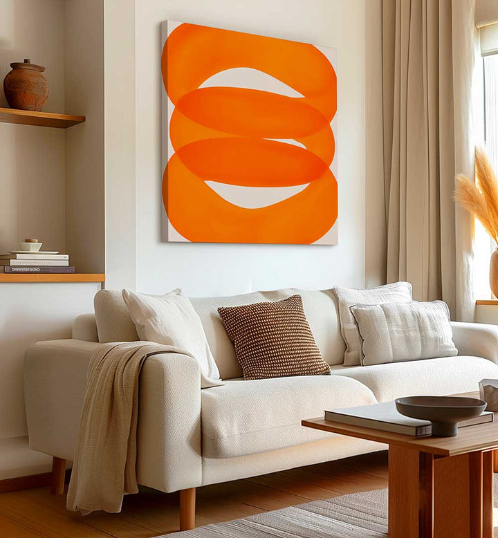 ORANGE III , LINE ART PAINTINGS