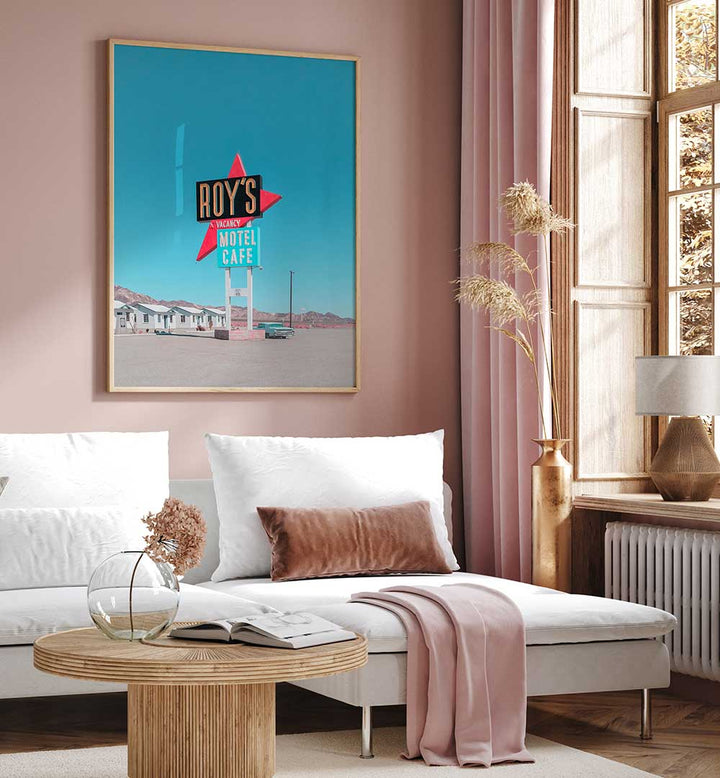 ROY'S MOTEL CAFE RETRO SIGN , PHOTOGRAPHY PRINTS