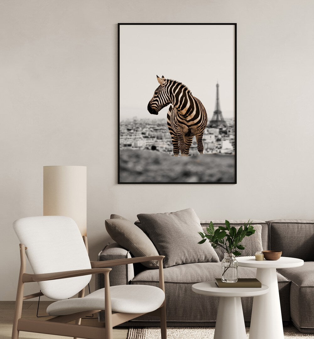Stylish zebra artwork from NO WAY HOME, ANIMAL PAINTINGS, perfect for adding intrigue to your space.
