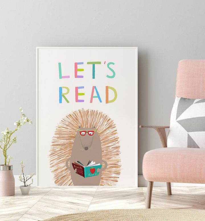 LET'S READ WITH CUTE HEDGEHOG BY CARLA DALY , KIDS ROOM PAINTINGS