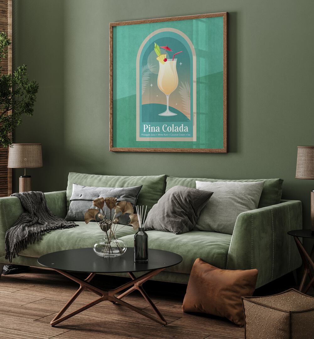 Elevate your decor with the KOKTEYL PINA COLADA, BAR art by Emel Tunaboylu, perfect for any stylish space.
