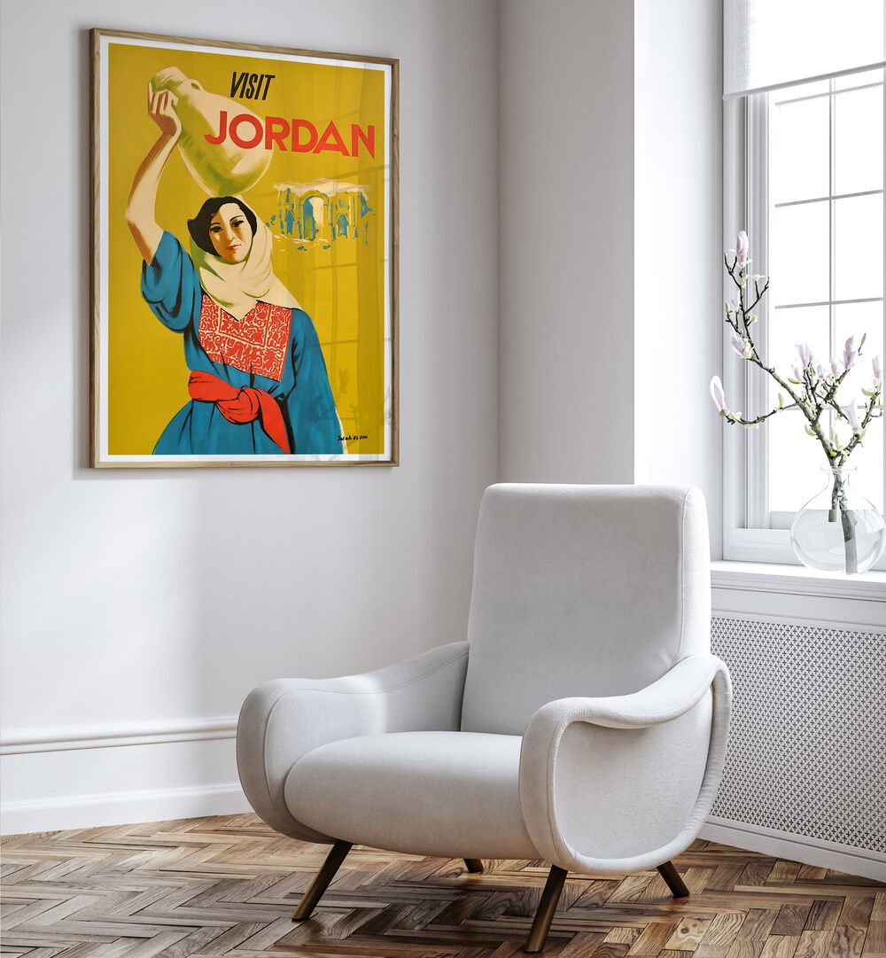 Decorate your space with VISIT JORDAN, VINTAGE TRAVEL POSTERS showcasing Jordan's rich culture and stunning landscapes.