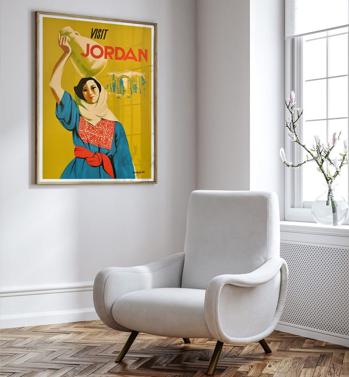 Decorate your space with VISIT JORDAN, VINTAGE TRAVEL POSTERS showcasing Jordan's rich culture and stunning landscapes.