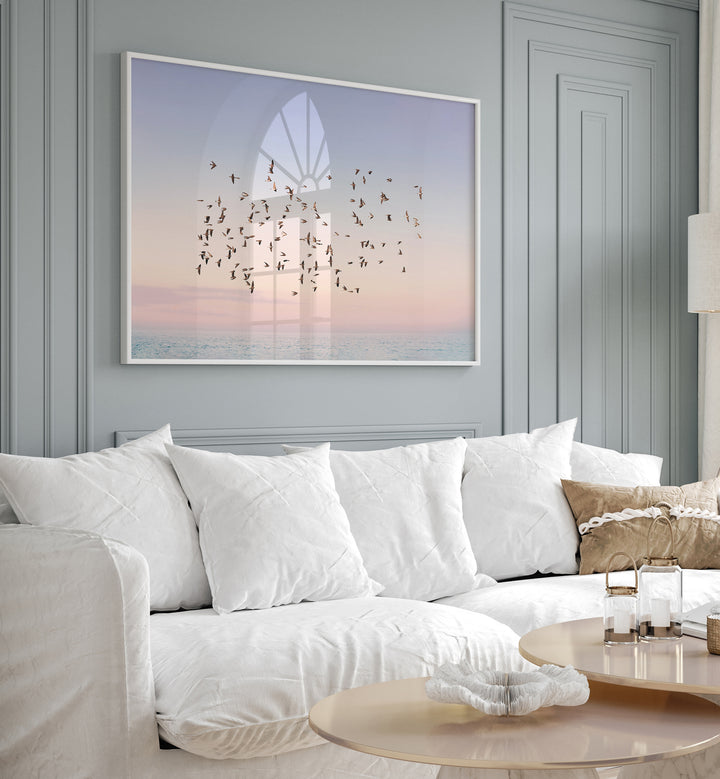 SUNSET FLIGHT , BEACH PAINTINGS