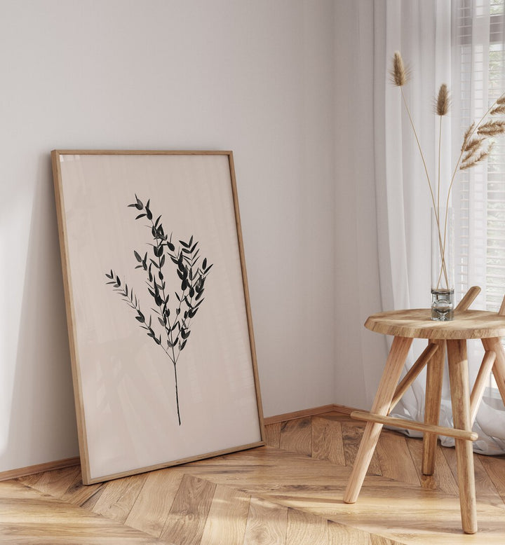 Stylish INKY, FLORAL FLOWER PAINTINGS in a modern setting, perfect for enhancing your space with elegance.