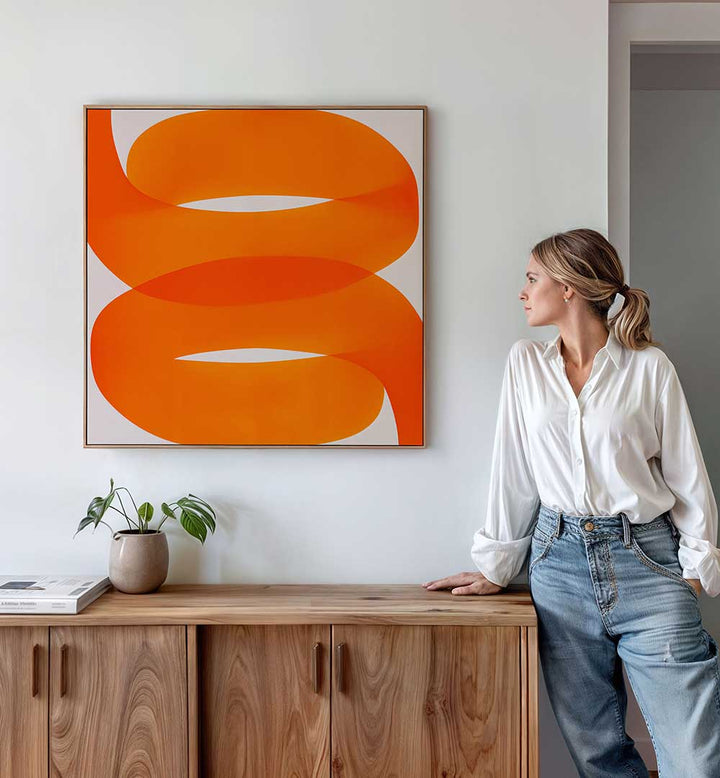 ORANGE II , GEOMETRIC ART PRINTS
