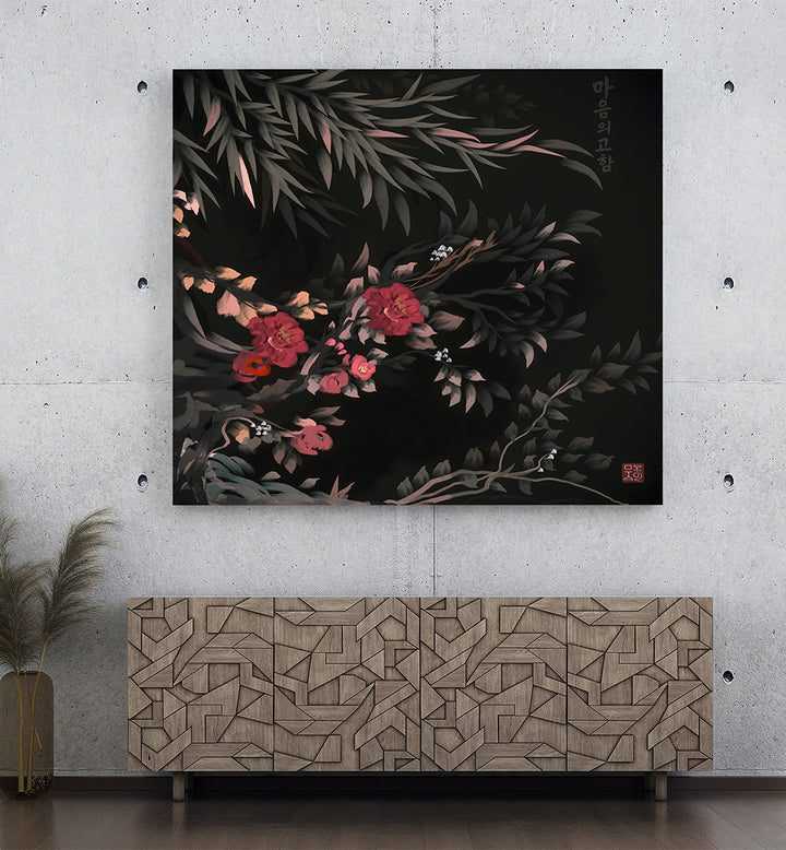 TRANQUILITY OF THE MIND , FLORAL FLOWER PAINTINGS