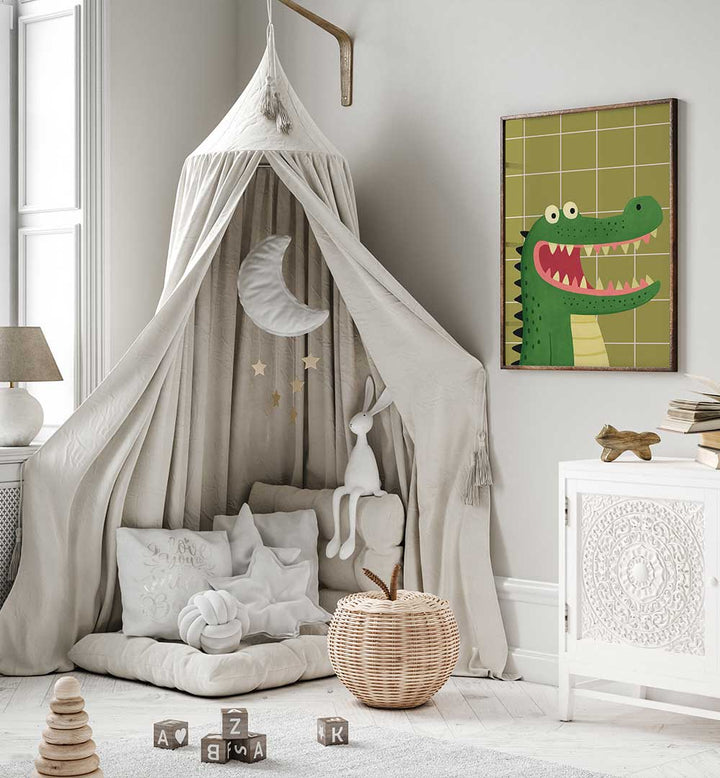 HAPPY ALLIGATOR FRIEND , KIDS ROOM PAINTINGS
