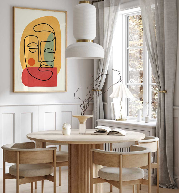 ABSTRACT FACES VIII , BOHO ART PAINTINGS