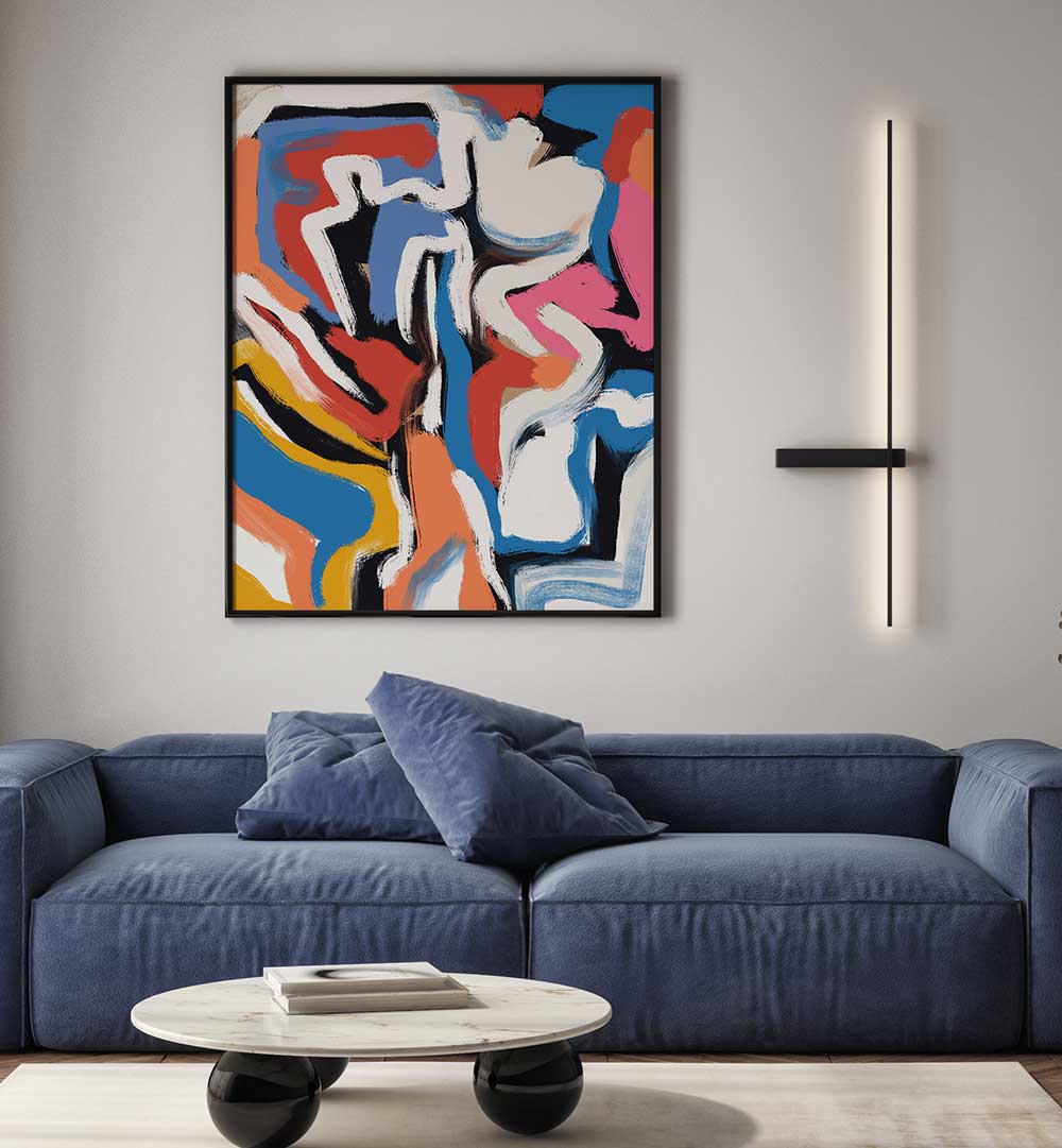 BOLD COLORFUL BRUSHSTROKES II , ABSTRACT PAINTINGS