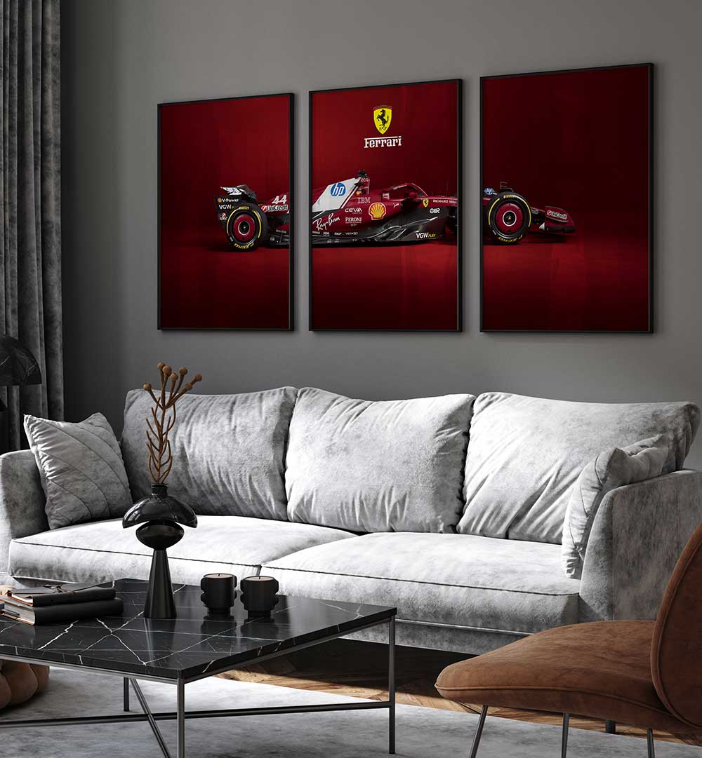 ICON OF SPEED , SET OF 3 PAINTINGS