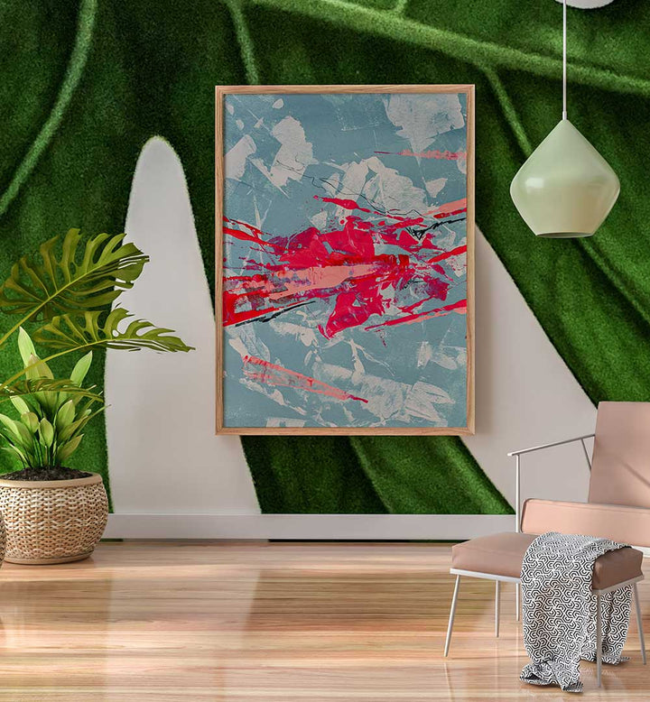 CRIMSON CHAOS BURST , ABSTRACT PAINTINGS