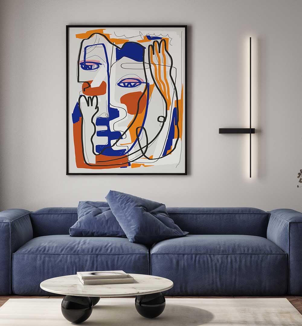 ABSTRACT LINE ART ROMANCE , POP ART PAINTINGS