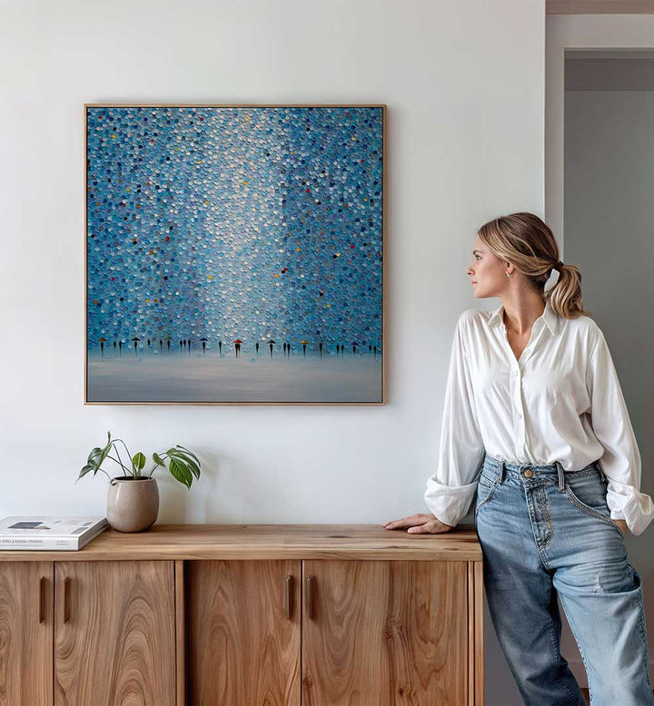 8 UMBRELLAS , MODERN IMPRESSIONISM PAINTINGS