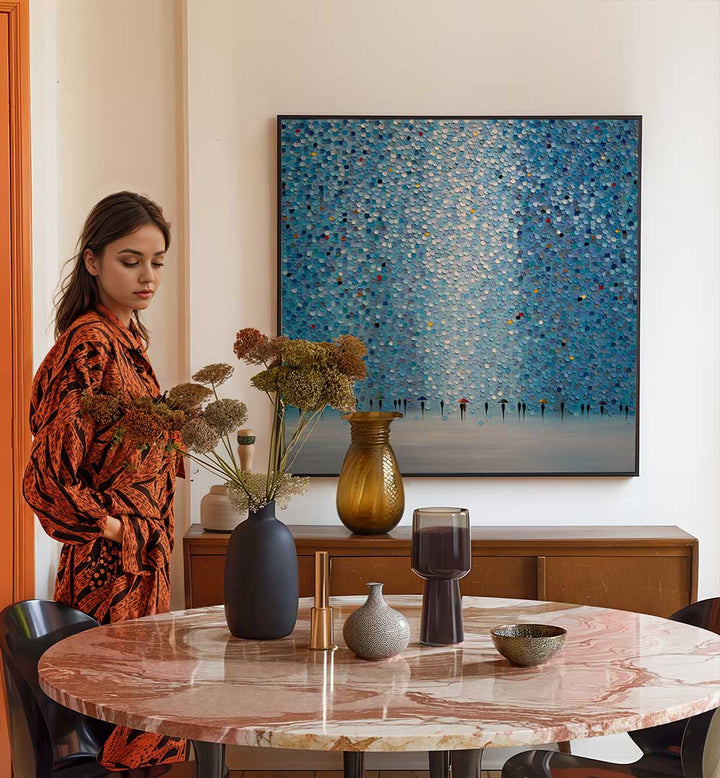 8 UMBRELLAS , MODERN IMPRESSIONISM PAINTINGS