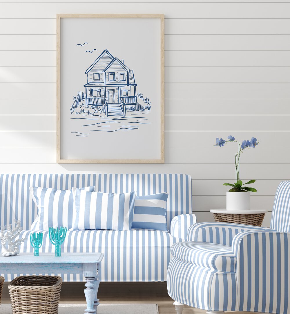 NANTUCKET BEACHHOUSE, BEACH PAINTINGS bring coastal charm to your home, enhancing tranquility and style.