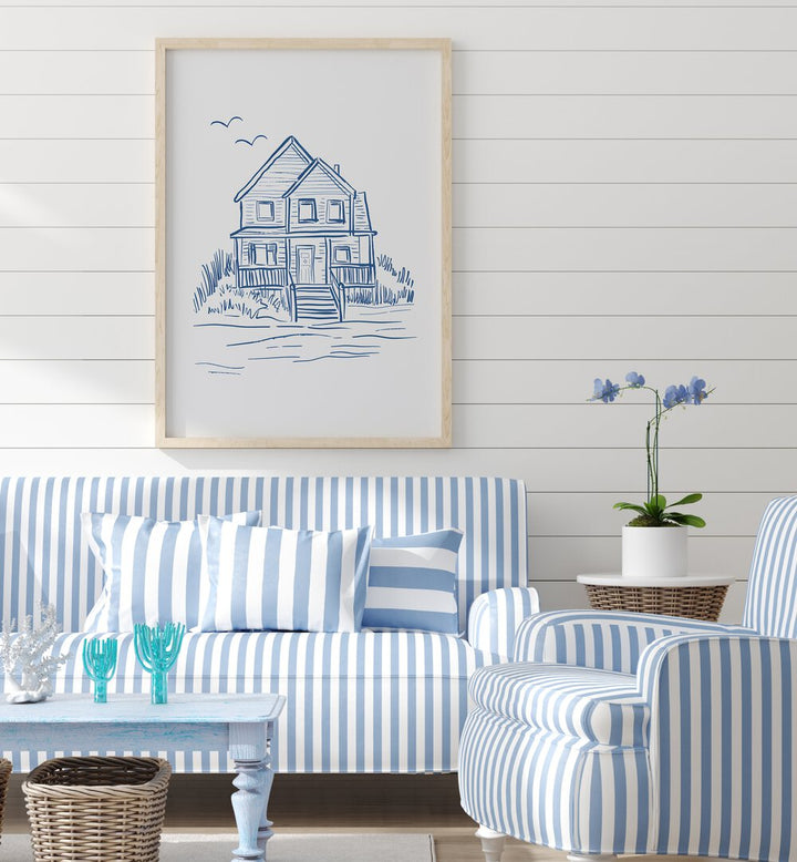 NANTUCKET BEACHHOUSE, BEACH PAINTINGS bring coastal charm to your home, enhancing tranquility and style.