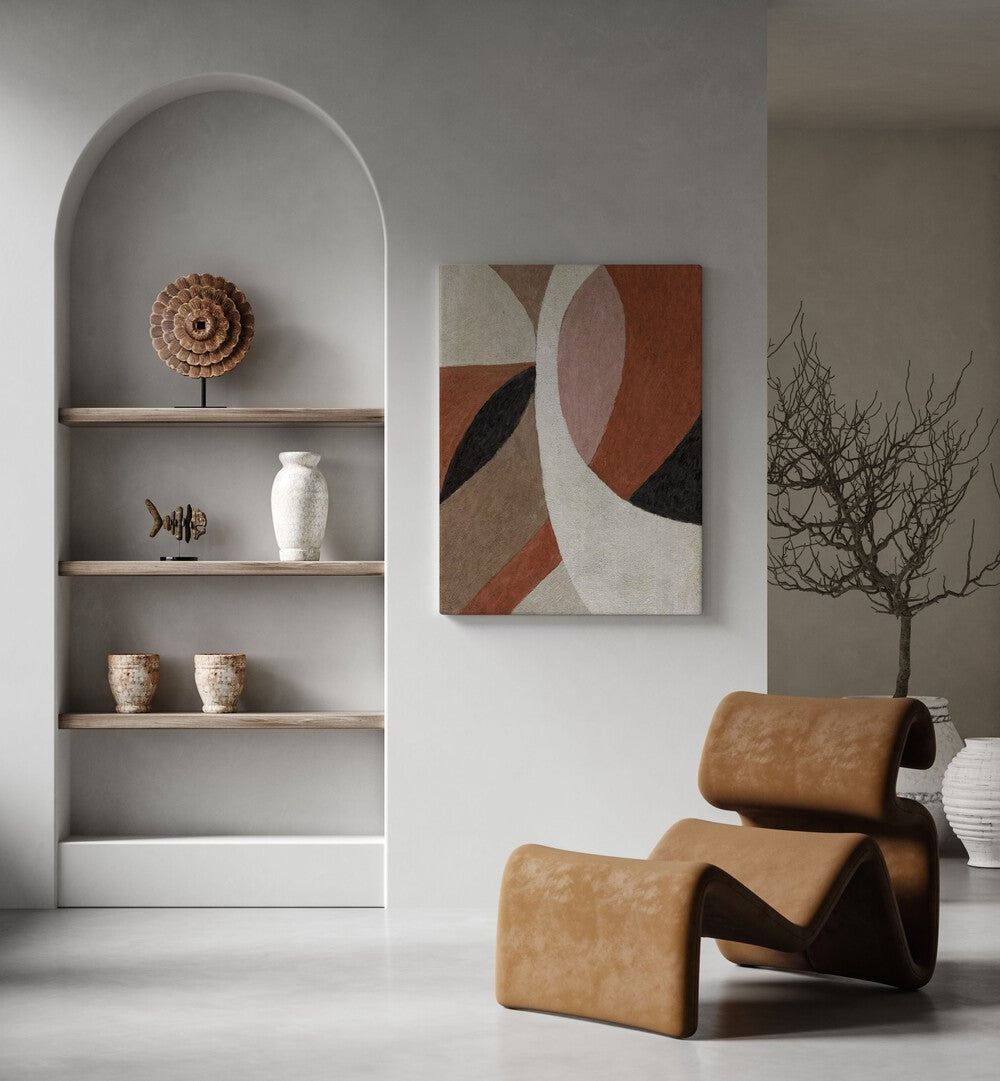 Stylish interior featuring COMFY, ABSTRACT PAINTINGS, enhancing creativity and comfort in your living space.