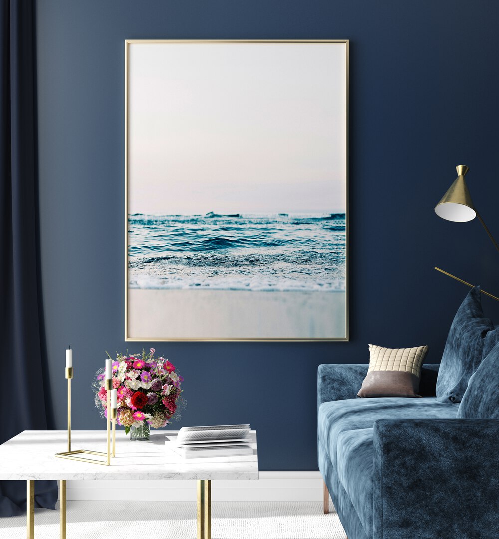 Stunning ABSTRACT WAVES, BEACH PAINTINGS showcase dynamic wave patterns, perfect for modern spa decor.