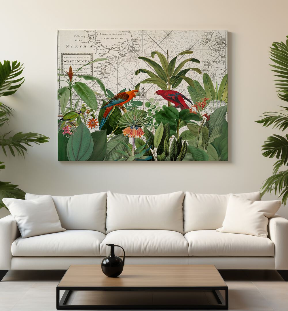 Captivating EXOTIC WILDLIFE VI, ANIMAL PAINTINGS by Andrea Haase showcases vibrant flora and fauna for stunning decor.