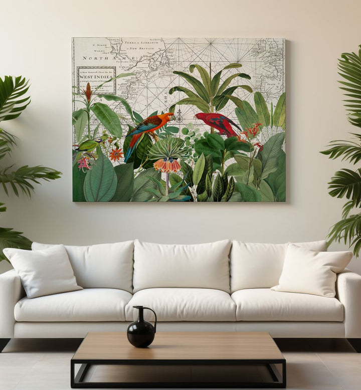 Captivating EXOTIC WILDLIFE VI, ANIMAL PAINTINGS by Andrea Haase showcases vibrant flora and fauna for stunning decor.