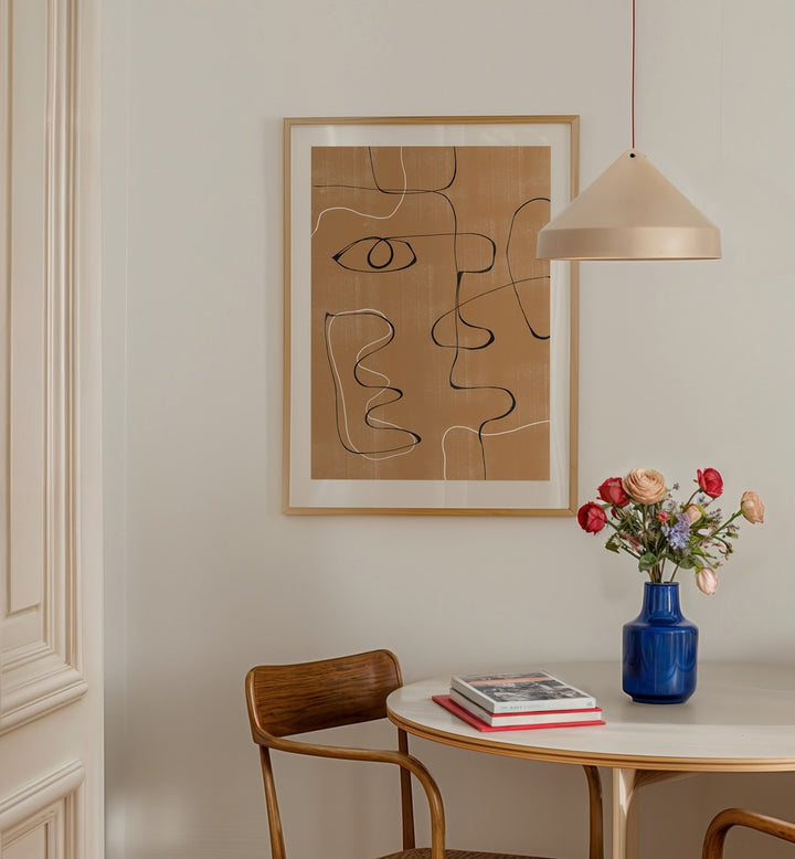 Captivating ABSTRACT FACE NO3, LINE ART PAINTINGS enhance modern decor with elegance and simplicity. Perfect for any space.