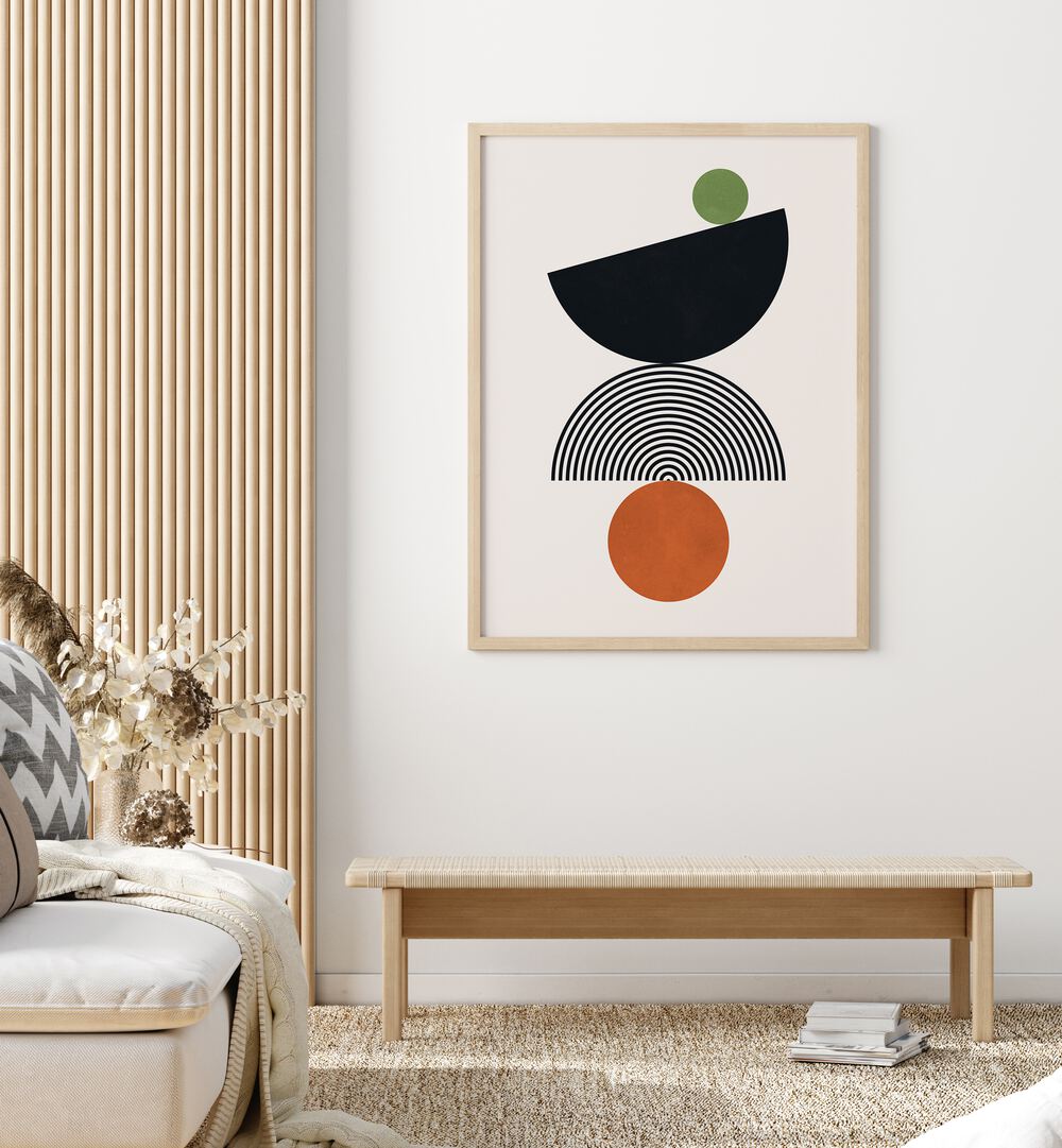 Enhance your space with BALANCE III, GEOMETRIC ART PRINTS, promoting focus and mindfulness in modern decor.