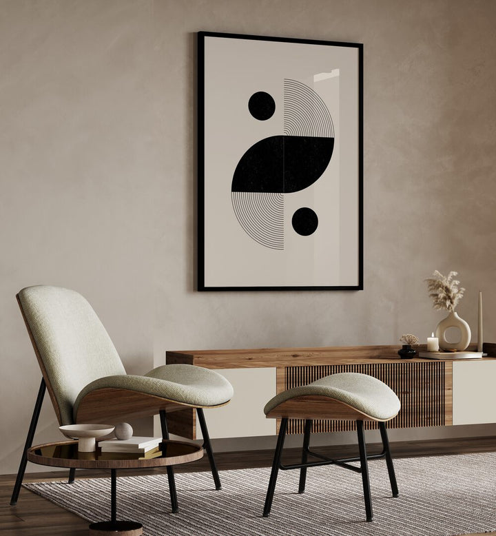 Stylish living space featuring BAB III, BOHO ART PAINTINGS by The Miuus Studio, enhancing modern décor aesthetics.