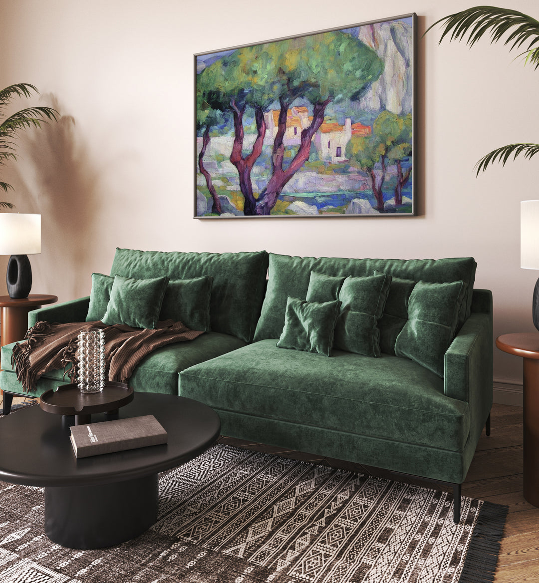 Cypress trees in the mountains bring serene beauty and elegance, perfect for any landscape enthusiast's decor.