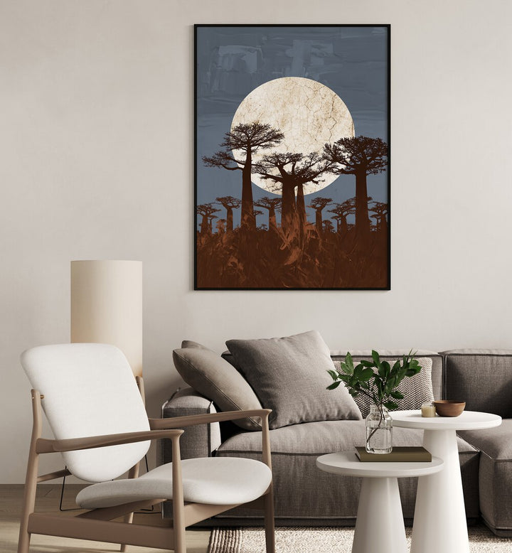 Elegant ONYESHA ODILI, AFRICAN ART PAINTINGS featuring a striking landscape to elevate your home decor style.