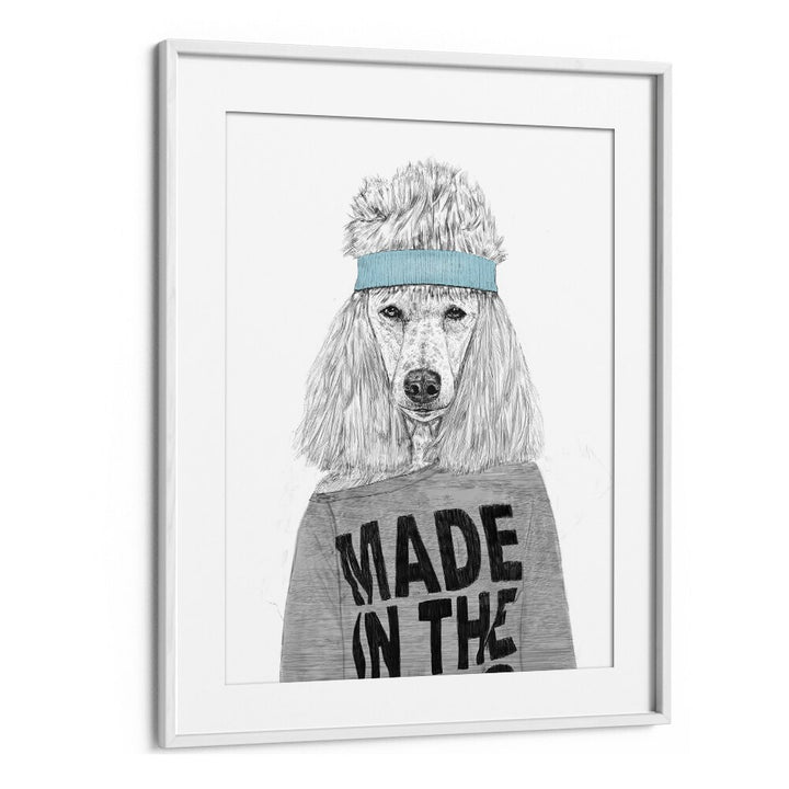 80s Bitch By Balazs Solti Wildlife Art Prints in White Frame With Mount