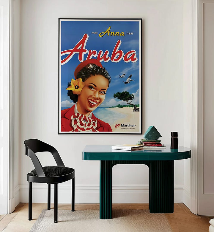 ARUBA, VINTAGE TRAVEL POSTERS showcase vibrant island charm, perfect for enhancing your home decor with nostalgia.