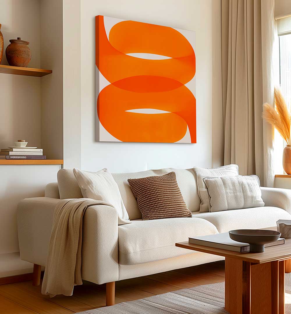 ORANGE II , GEOMETRIC ART PRINTS