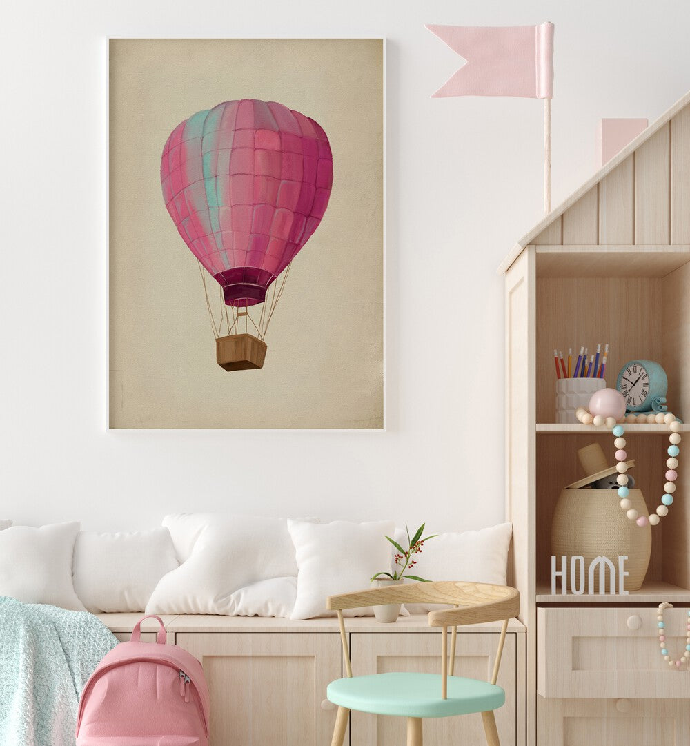 Vintage Parachute, Kids Room Paintings add a whimsical touch to any child's space, blending nostalgia and adventure seamlessly.
