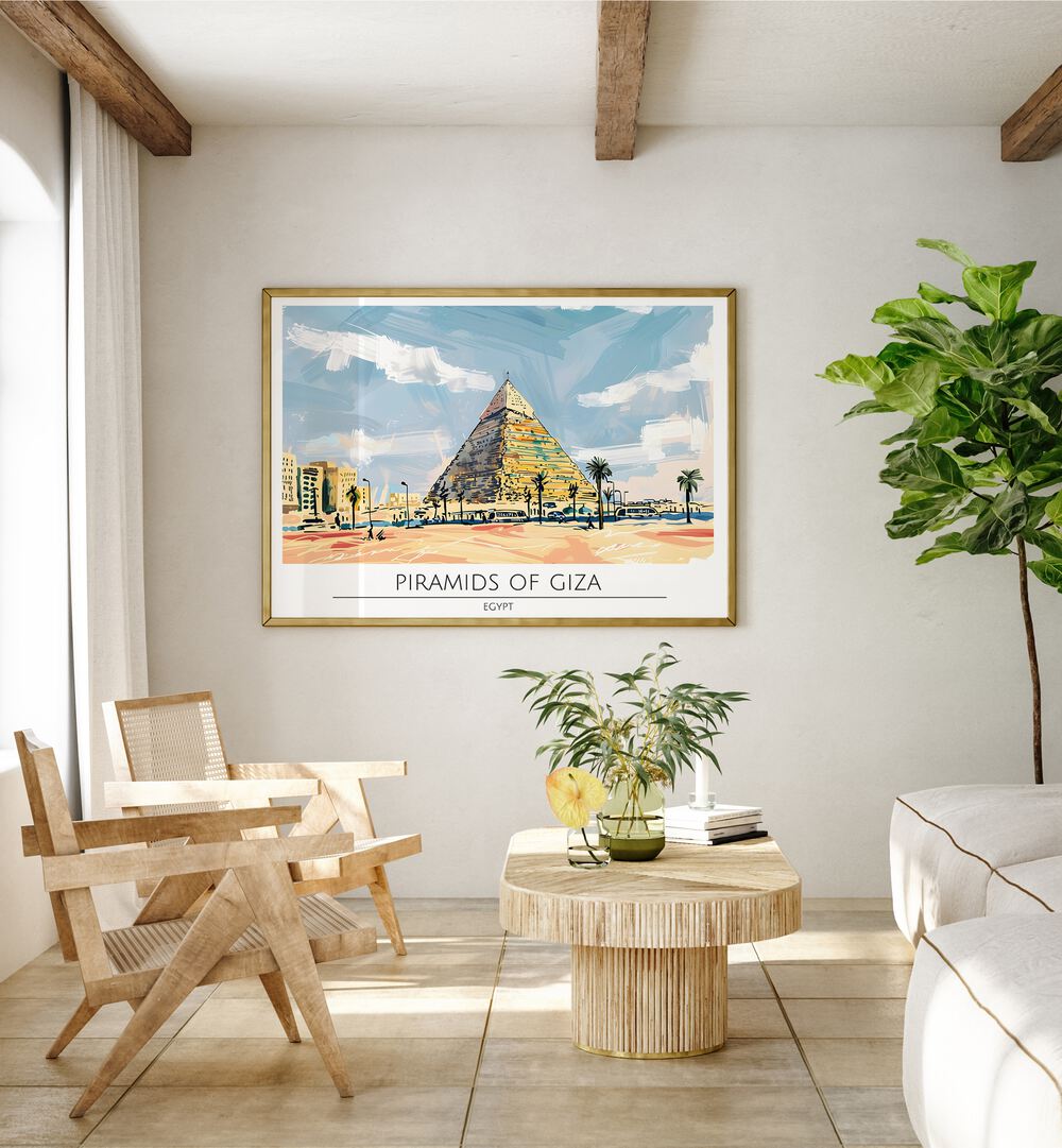 PYRAMID OF GIZA - EGYPT , TRAVEL POSTERS  , TRAVEL ART PRINTS