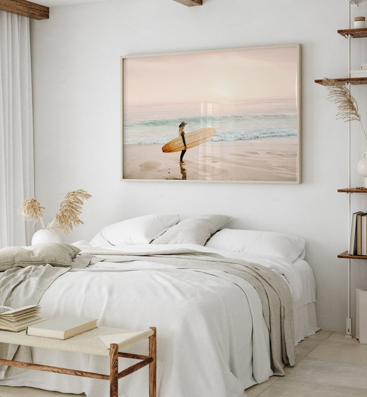 Surfer Cowgirl, Beach Paintings blend beach vibes and western charm for a unique lifestyle experience. Perfect for adventurers!