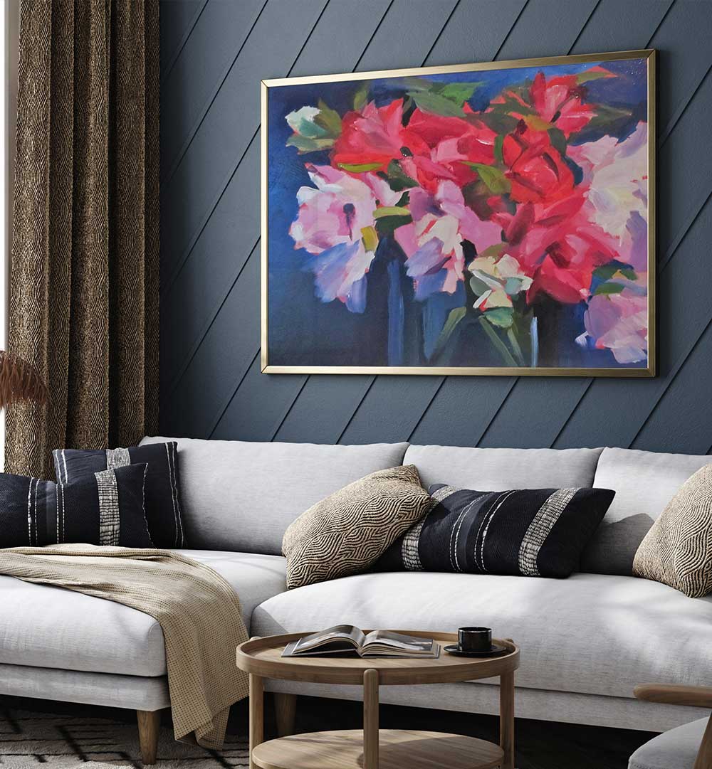 SUMMER FLOWERS, FLORAL FLOWER PAINTINGS