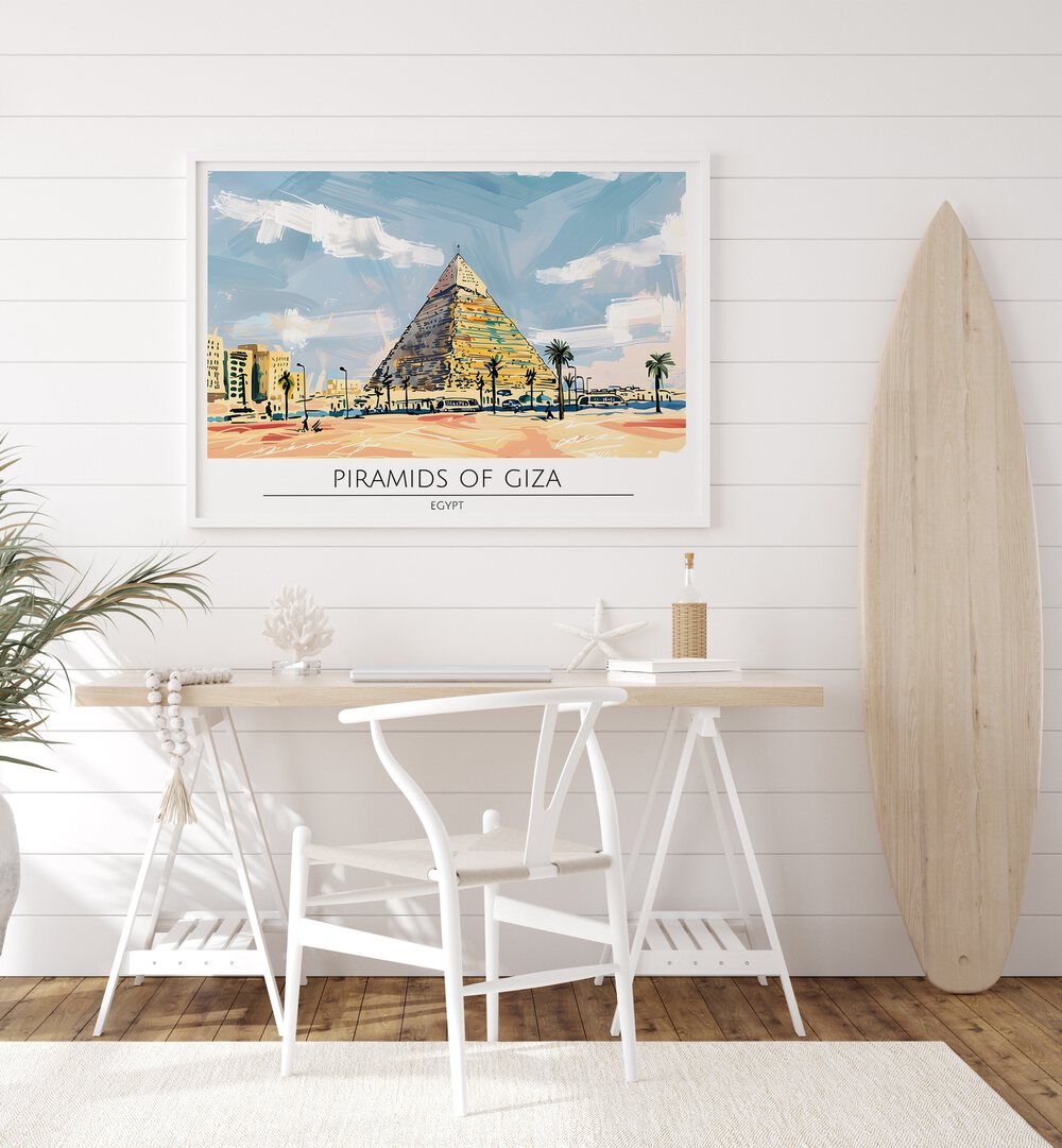 PYRAMID OF GIZA - EGYPT , TRAVEL POSTERS  , TRAVEL ART PRINTS