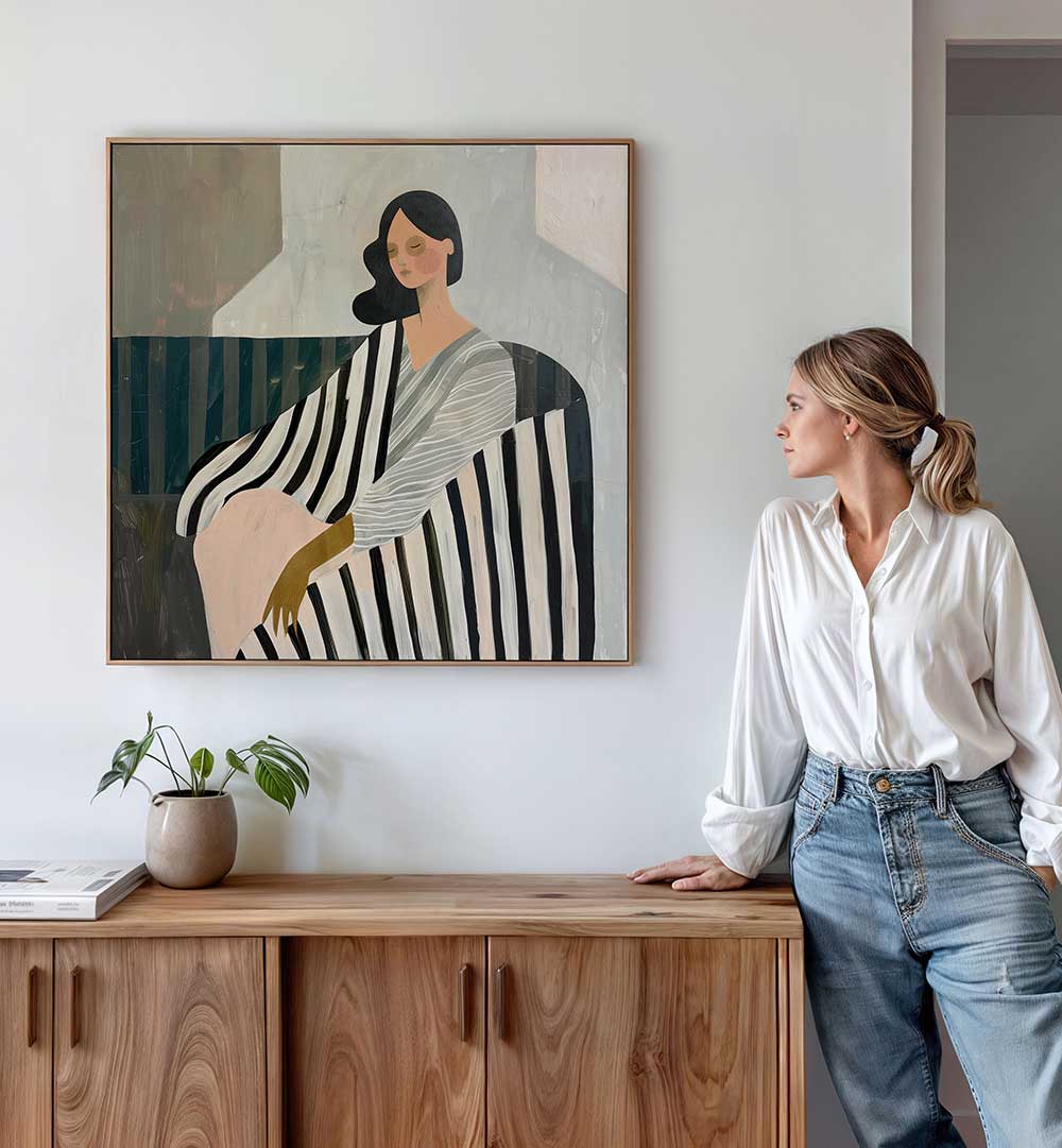 WOMAN IN RECLINE , PORTRAITS & FIGURATIVE ILLUSTRATIONS