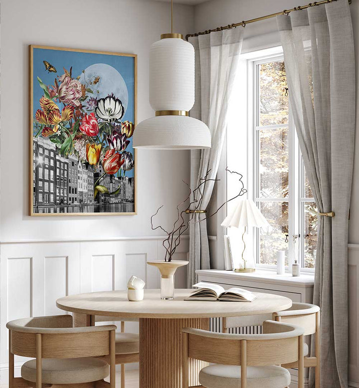 TULIPS AND BUTTERFLIES , SURREAL ART PRINTS