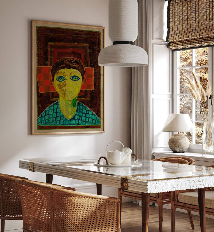 Vibrant PORTRAIT OLYA artwork adds character to the room, enhancing your space with unique PORTRAITS & ILLUSTRATIONS.