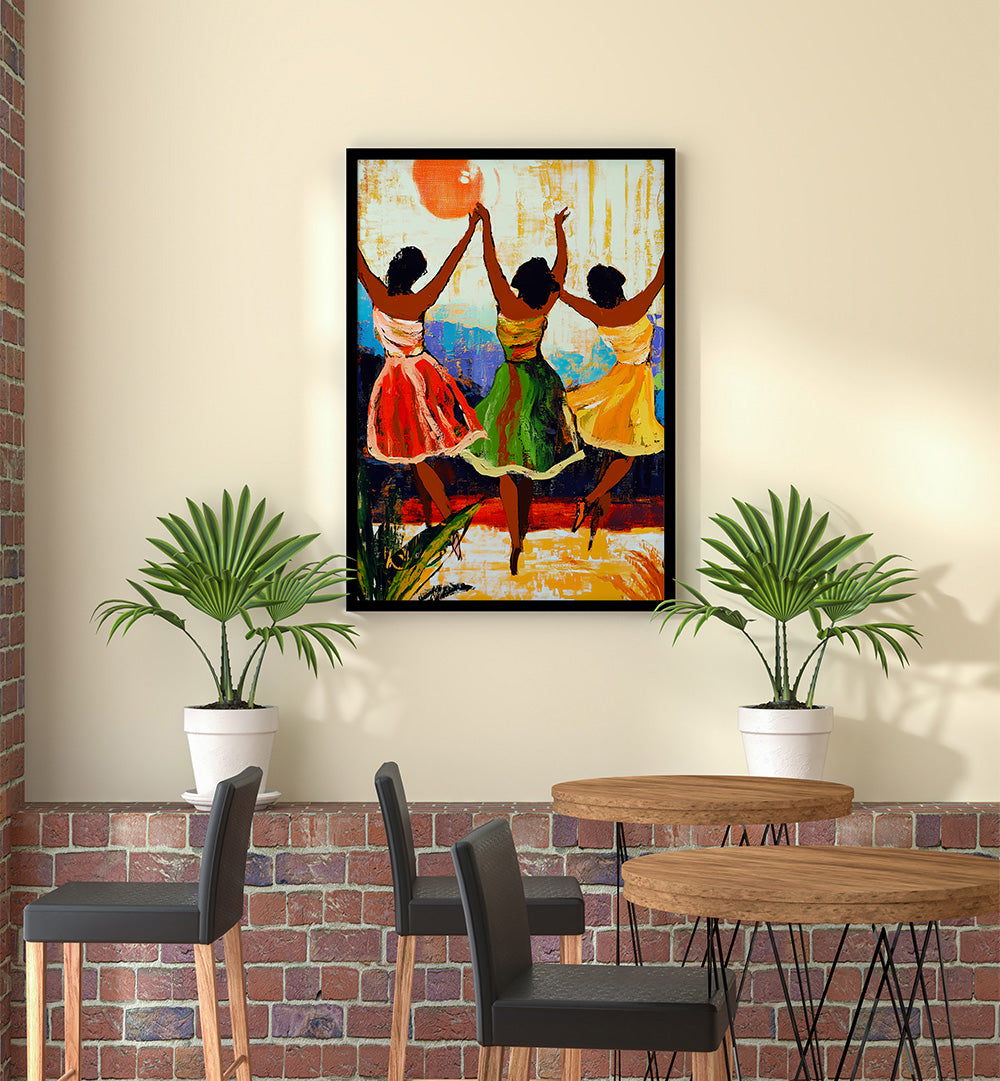 DANCING WOMEN , PORTRAITS & FIGURATIVE ILLUSTRATIONS