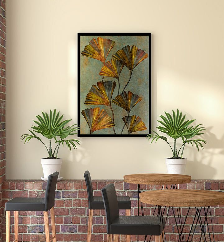 GINKO BILOBA 2 , FLORAL ,FLORAL FLOWER PAINTINGS