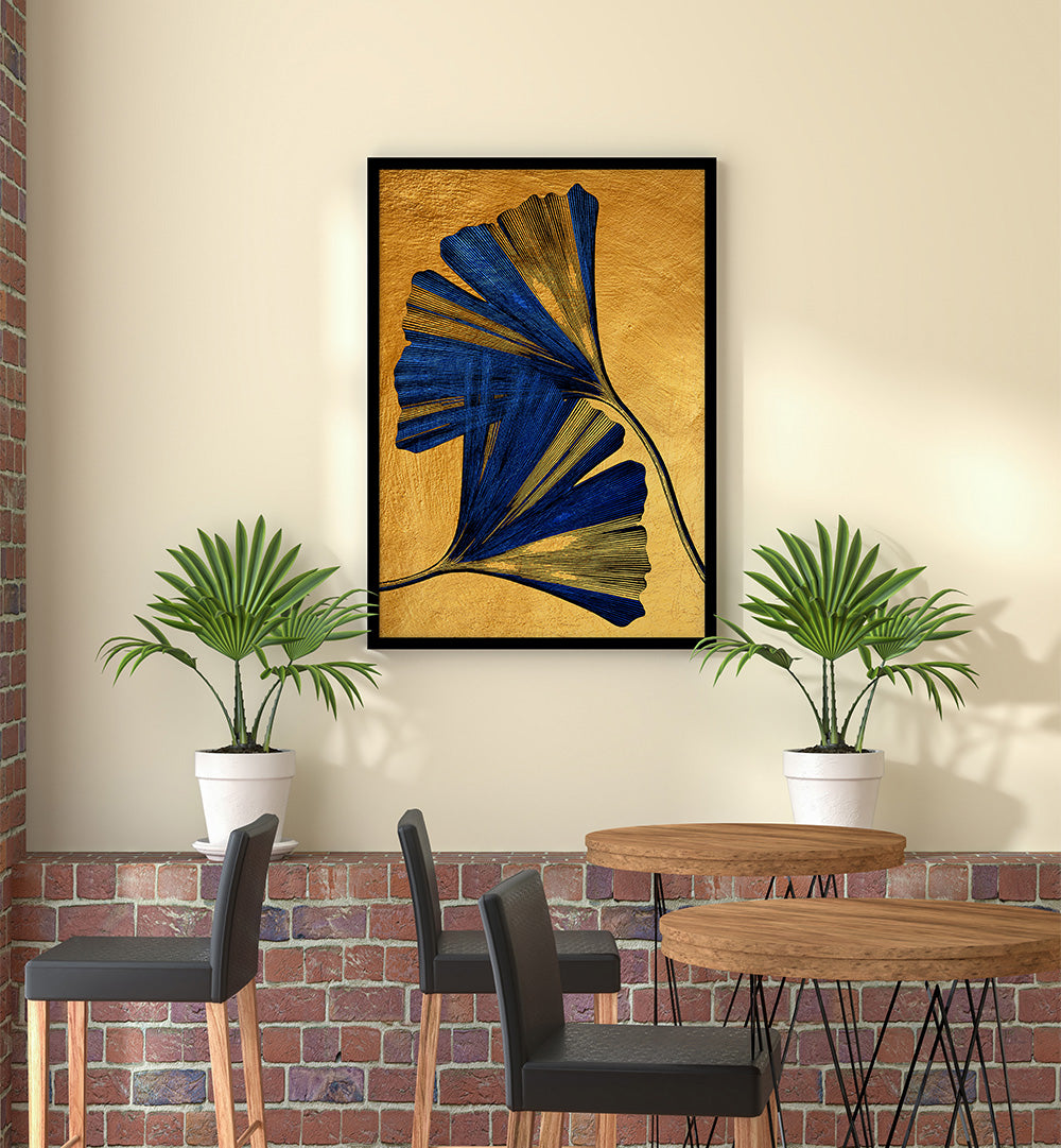 GINKO BILOBA NATURE FLORAL ART III ,FLORAL FLOWER PAINTINGS