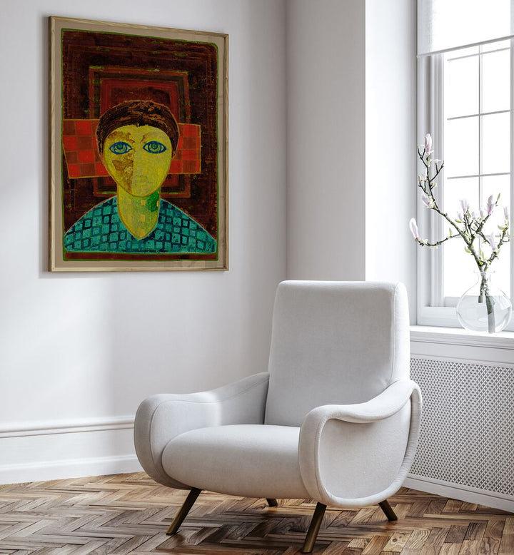 Colorful PORTRAIT OLYA artwork featuring a unique figure, perfect for adding character to any space. Ideal for PORTRAITS lovers.