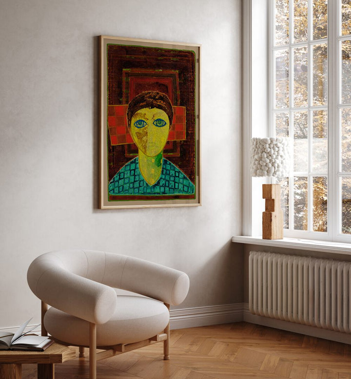 Vibrant PORTRAIT OLYA, PORTRAITS artwork enhances modern decor, showcasing unique artistic expression in any space.